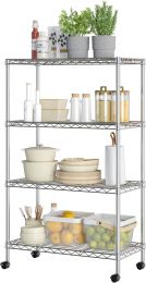 Seville Classics Solid Steel Wire Shelving Storage Unit Adjustable Shelves Organizer Rack