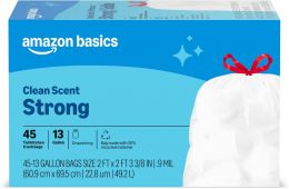 Visit the Store Tall Kitchen Drawstring Trash Bags 45 Count, 13 Gallon, Bundle of 3