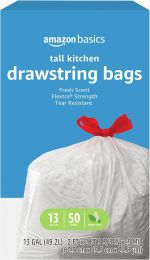 Visit the Store Flextra Strength Tall Kitchen Drawstring Trash Bags 50 Count, 13 Gallon, Bundle of 3