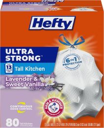 Hefty Ultra Strong 13 Gal Kitchen Trash Bags 80ct, 13 Gal, Bundle of 2