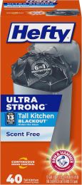 Hefty Ultra Strong 13 Gal Kitchen Trash Bags 40ct, 13 Gal, Bundle of 2