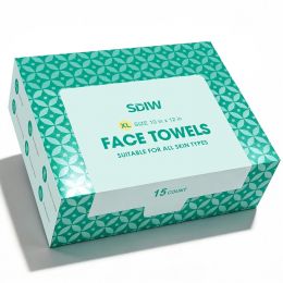 SDIW Face Towels 10"×12" 15 Count, Bundle of 6