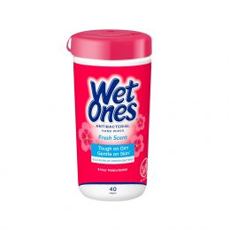 Wet Ones Antibacterial Hand Wipes 40 Count, Bundle of 7