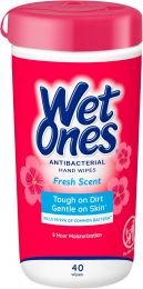 Wet Ones Antibacterial Hand Wipes 40 Count, Bundle of 9