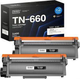 Timink TN660 Toner Cartridge Compatible with Brother Tn660 TN-660, Bundle of 2