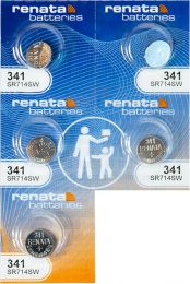 Renata Batteries 341 Watch Battery (5 Pack) 5 Pack, Bundle of 3