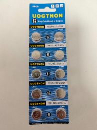 UOGTNON LR43 1.5V Alkaline Button Coin Cell Battery - Pack of Pack of 10, Bundle of 6