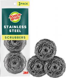 Scotch-Brite Stainless Steel Scrubbers Stainless Steel Metal, Bundle of 9