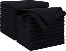 AIDEA Microfiber Cleaning Cloth Black 20PK Microfiber, Bundle of 3