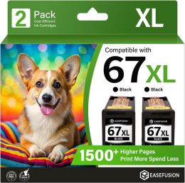 EaseFusion Replacement for HP 67 67XL Black Ink Cartridge