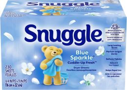 Snuggle Fabric Softener Dryer Sheets 230 Count, Bundle of 4