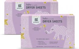 Grab Green Baby Laundry Dryer Sheets Wood 160 Count, Bundle of 2