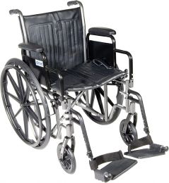 Drive Medical SSP220DDA-SF Silver Sport 2 Lightweight Folding Wheelchair