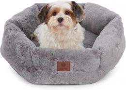 American Kennel Club AKC Round Plush Donut Dog Bed for Small
