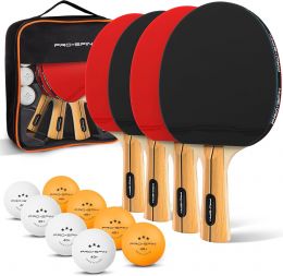 PRO-SPIN Ping Pong Paddles - High-Performance Set with