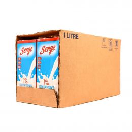 Serge Island Low Fat Milk 12 Units / 1 L / 34 oz