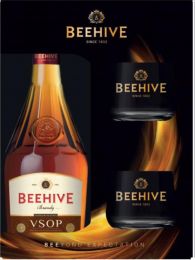Beehive VSOP Brandy 700 mL / 23.67 oz + 2 Glasses