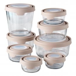 Selection 16-Piece Glass Food Storage Container Set with Lids