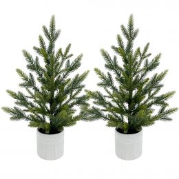 Selection LED Mini Christmas Tree Set 2 Pieces