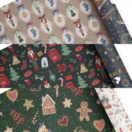 Selection Reversible Gift Wrap Roll Set 3 Units