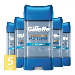 Gillette Supreme Protection Gel Deodorant 5 Units / 107 mL / 3.8 oz