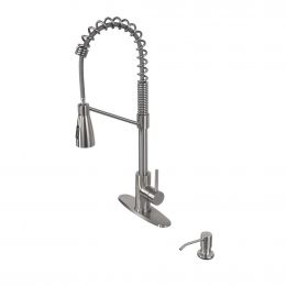 Kitchen Faucet Set with Pull-Out Spout and Soap Dispenser