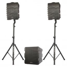 Alien Pro Vector Sound System with Subwoofer + 2 Satellite Speakers with Stands