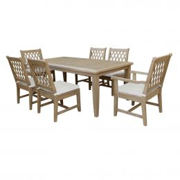 Eucalyptus Wood Outdoor Dining Set 7 Pieces