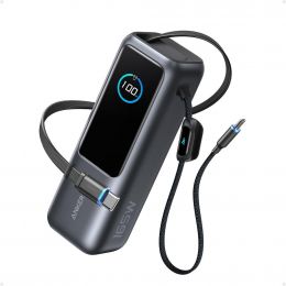 Anker Portable Charger with Integrated Retractable Cable