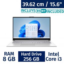 Asus 39.62 cm / 15.6" Inches Vivobook Go 15 Laptop with Intel Core i3, 8 Gigabytes / 256 Gigabytes E1504GA-WS35 + ESET Antivirus