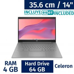HP 35.56 cm / 14" Laptop Chromebook Celeron 4 Gigabytes / 64 Gigabytes B6SK0UA#ABA + ESET Antivirus