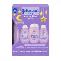 Johnson's Baby Sleepy Time Gift Set with Calming Bath, Lotion, and Shampoo 3 Units / 400 mL