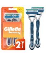 Gillette Sensor5 Men's Disposable Razors 2 Count, Bundle of 3