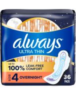 Always Ultra Thin Feminine Pads with Wings for Women 36 Count, Bundle of 3