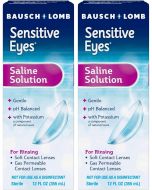 Bausch + Lomb Sensitive Eyes Saline Solution Pack of 2, Bundle of 2