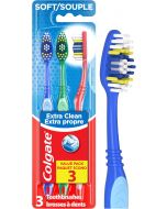 Colgate Extra Clean Toothbrush Pack of 1, 3 Count, Bundle of 7