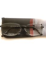 Foster Grant Men's Titanium Reading Glasses T23 Gun +2.00 Glass