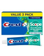 Crest + Scope Whitening Toothpaste - Pack of Pack of 3, 5.4 Oz, Bundle of 3