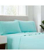 Serta Simply Clean Super Soft Hypoallergenic Stain Resistant Deep Pocket 4 Pieces Solid Bed Sheet Set