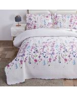 Green Essen Lightweight Thin Floral Quilts King Size