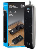 GE Pro 7-Outlet Surge Protector 3 Ft