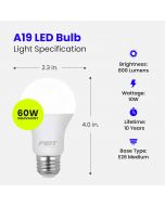 Feit Electric LED Light Bulbs Electric 1 Pack, Bundle of 4