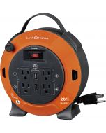 Link2Home Heavy Duty Retractable Extension Cord Reel 20 Ft. Heavy Duty 20 Ft