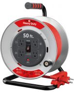 Link2Home Contractor Grade Retractable Extension Cord Reel 50 Ft. Heavy Duty 50 Ft