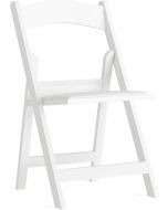 Flash Furniture Hercules Series Folding Chair - White Resin - 1000LB Weight Capacity Comfortable Event Chair