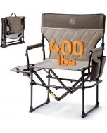 TIMBER RIDGE Aluminum Camping Directors Chair with Side Table Pocket Aluminum Heavy Duty Portable 400lbs