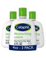 Cetaphil Face & Body Moisturizer Hypoallergenic Pack of 3, 4 oz, Bundle of 2