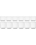 Oneida 895977 Stackables Clear Short & Tall Glasses Glass Set Of 12, Bundle of 2