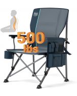 TIMBER RIDGE Oversized Folding Camping Chair with Lumbar Support Adjustable Heavy Duty 500lbs