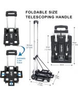 ZHJINGYU Folding Hand Truck Aluminum Trolley Aluminum Foldable